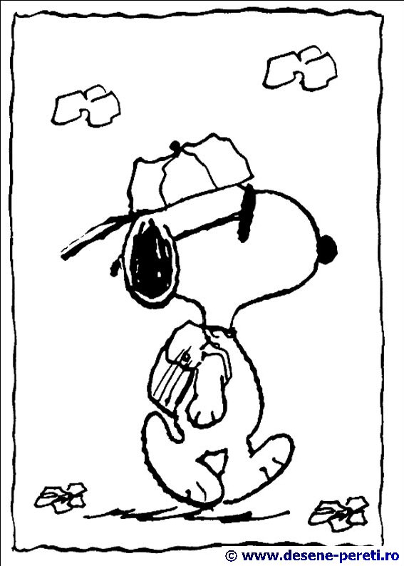 snoopy desene colorat